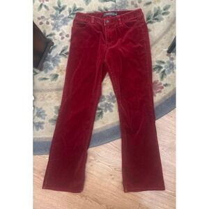 Vintage Y2K Gap Low Rise Boot Cut Stretch Red Velvet Jeans Size 6R